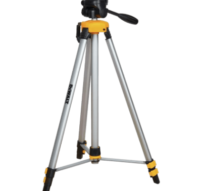 DEWALT Laser Level Tripod, ¼ x 20 Thread Mount, Collapsible Legs, Non-Skid Feet, Carrying Pouch.